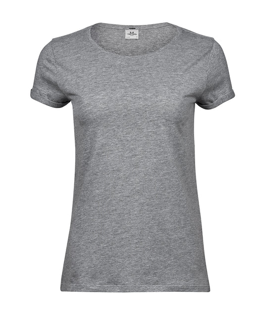 Tee Jays Women’s roll-up tee (5063) Heather Grey
