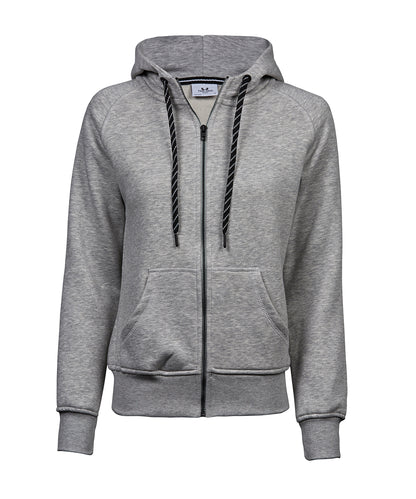 Tee Jays Women’s fashion full-zip hoodie (5436) Heather Grey