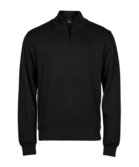 Tee Jays Ribbed interlock half-zip (5506) Black