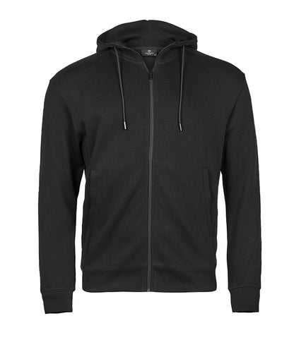 Tee Jays Ribbed interlock hooded full-zip (5508) Black