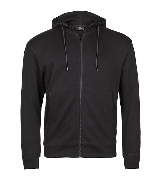 Tee Jays Ribbed interlock hooded full-zip (5508) Black
