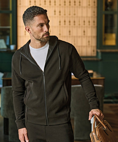 Tee Jays Ribbed interlock hooded full-zip (5508) Black