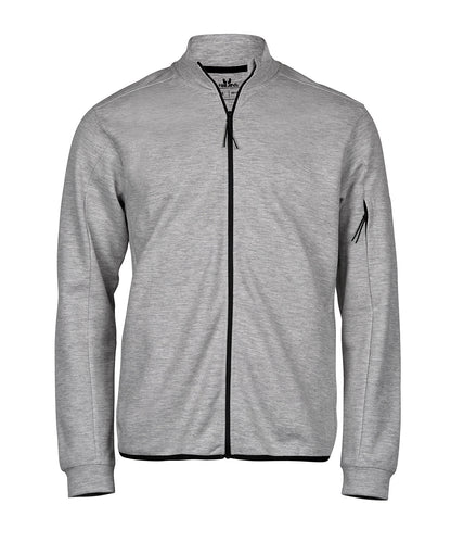 Tee Jays Athletic full-zip sweatshirt (5704) Heather Grey