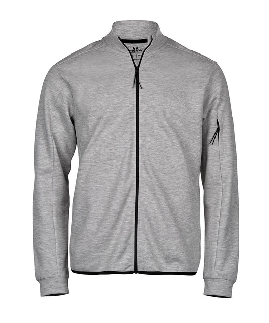 Tee Jays Athletic full-zip sweatshirt (5704) Heather Grey
