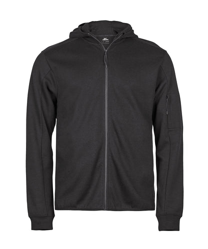 Tee Jays Athletic hooded full-zip sweatshirt (5706) Black