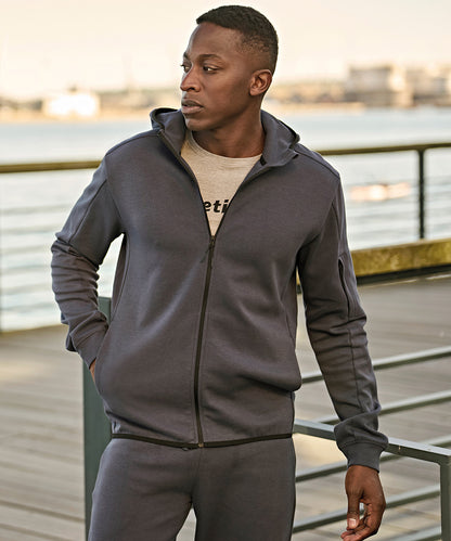 Tee Jays Athletic hooded full-zip sweatshirt (5706) Black