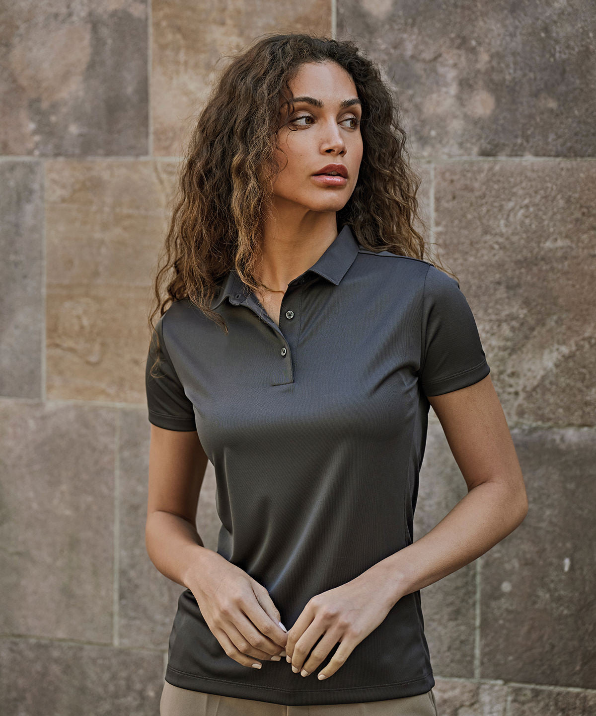 Tee Jays Women’s luxury sport polo (7201) Black