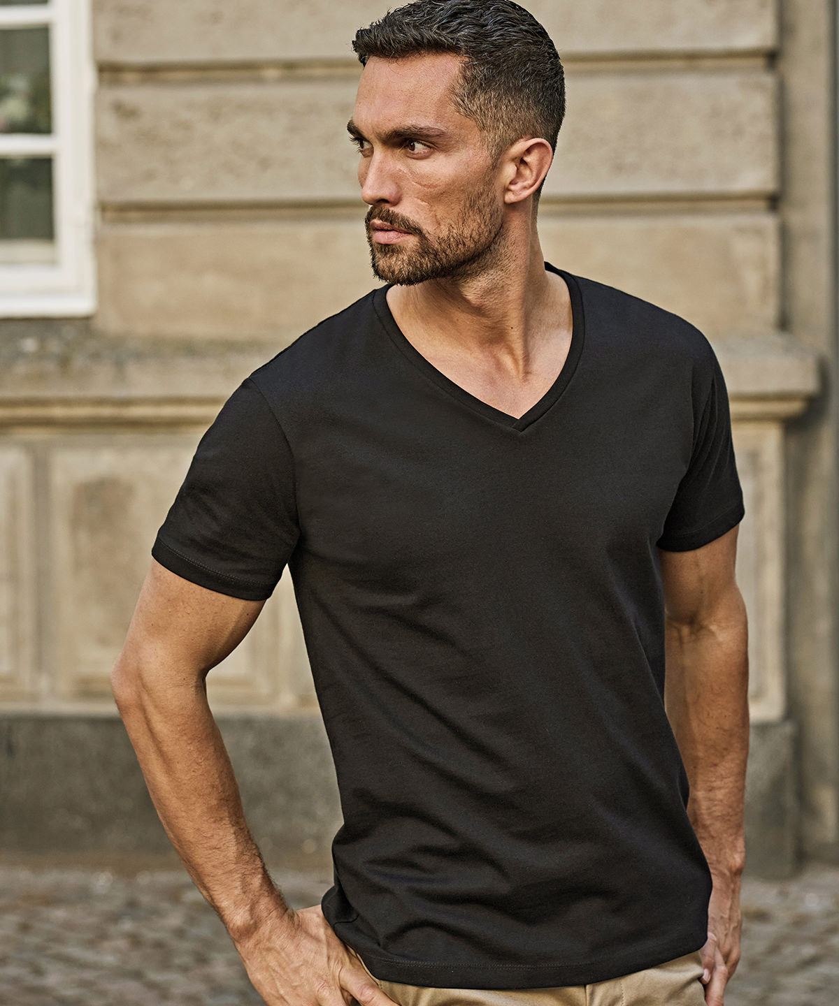 Tee Jays Fashion v-neck Sof tee (8006) Black