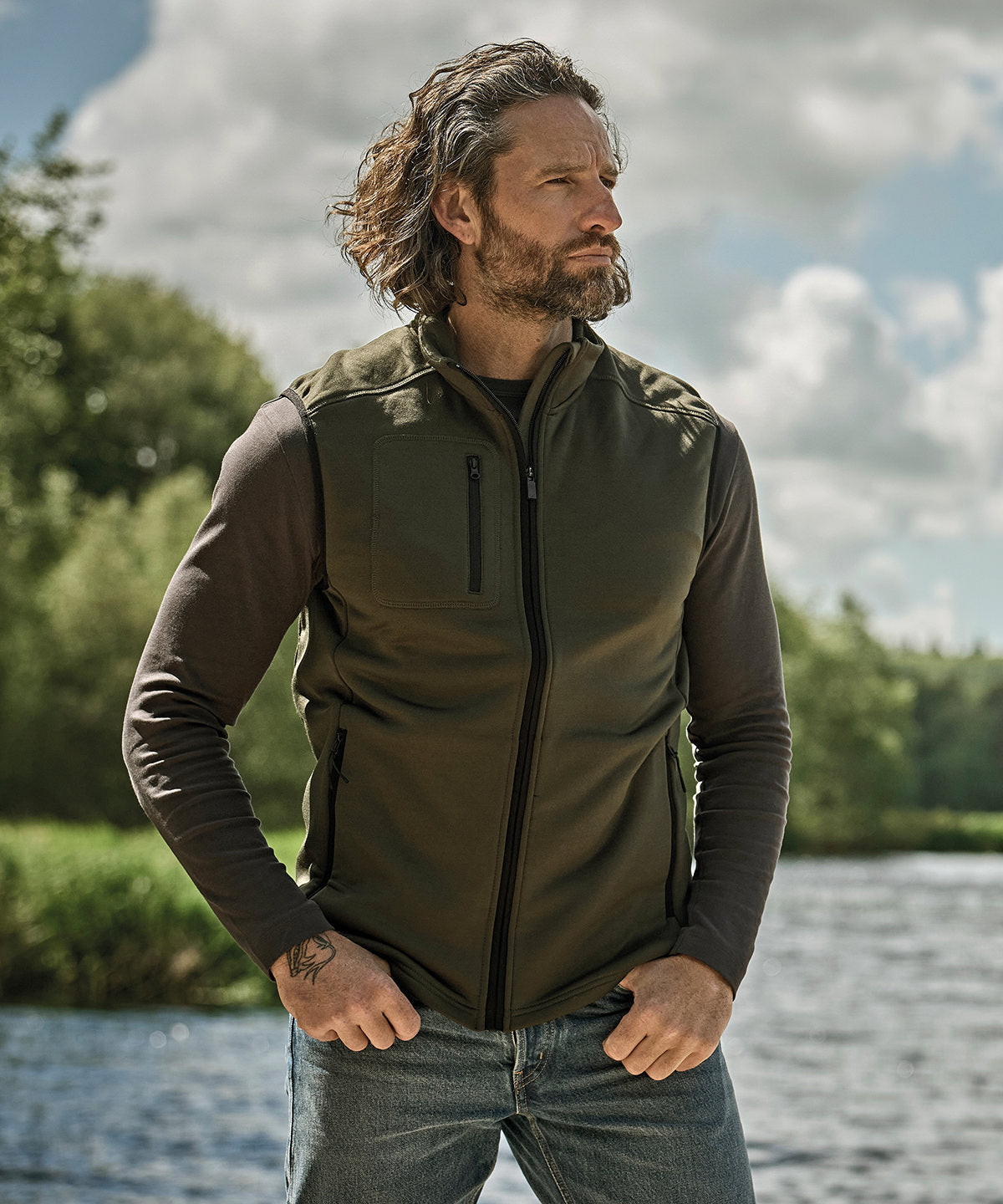 Tee Jays Stretch fleece bodywarmer (9104) Black