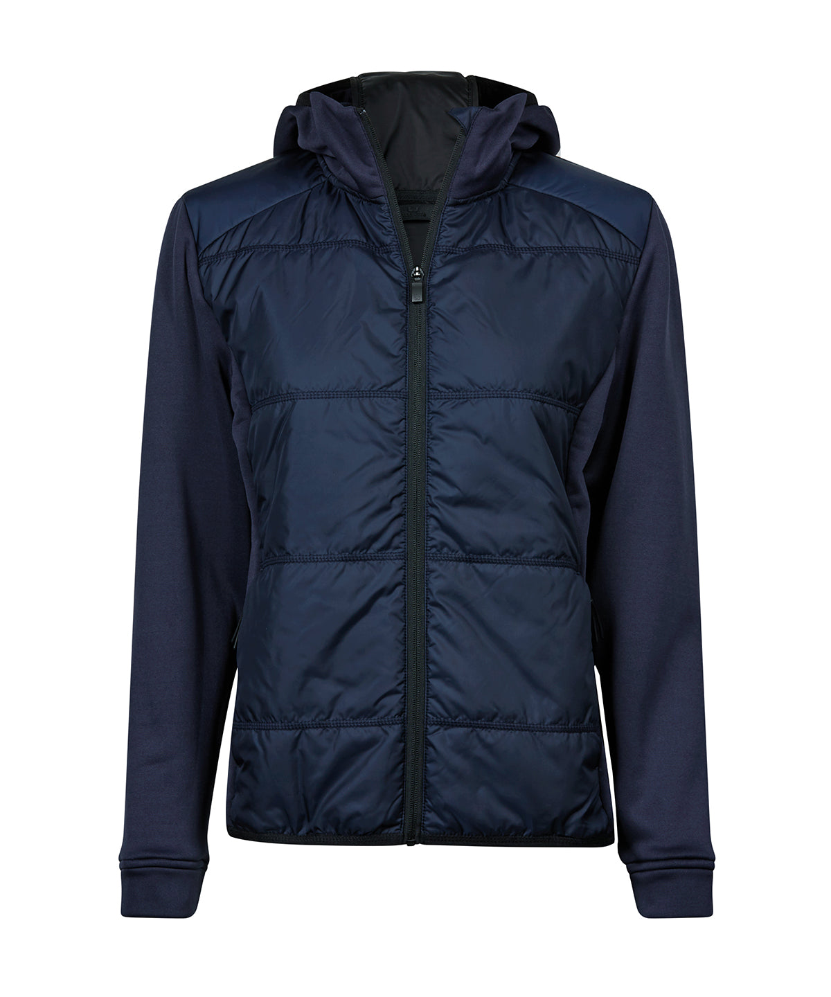 Tee Jays Women’s hybrid-stretch hooded jacket (9113) Navy/Navy