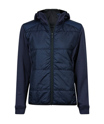Tee Jays Women’s hybrid-stretch hooded jacket (9113) Navy/Navy