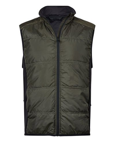 Tee Jays Hybrid-stretch bodywarmer (9114) Deep Green/Black