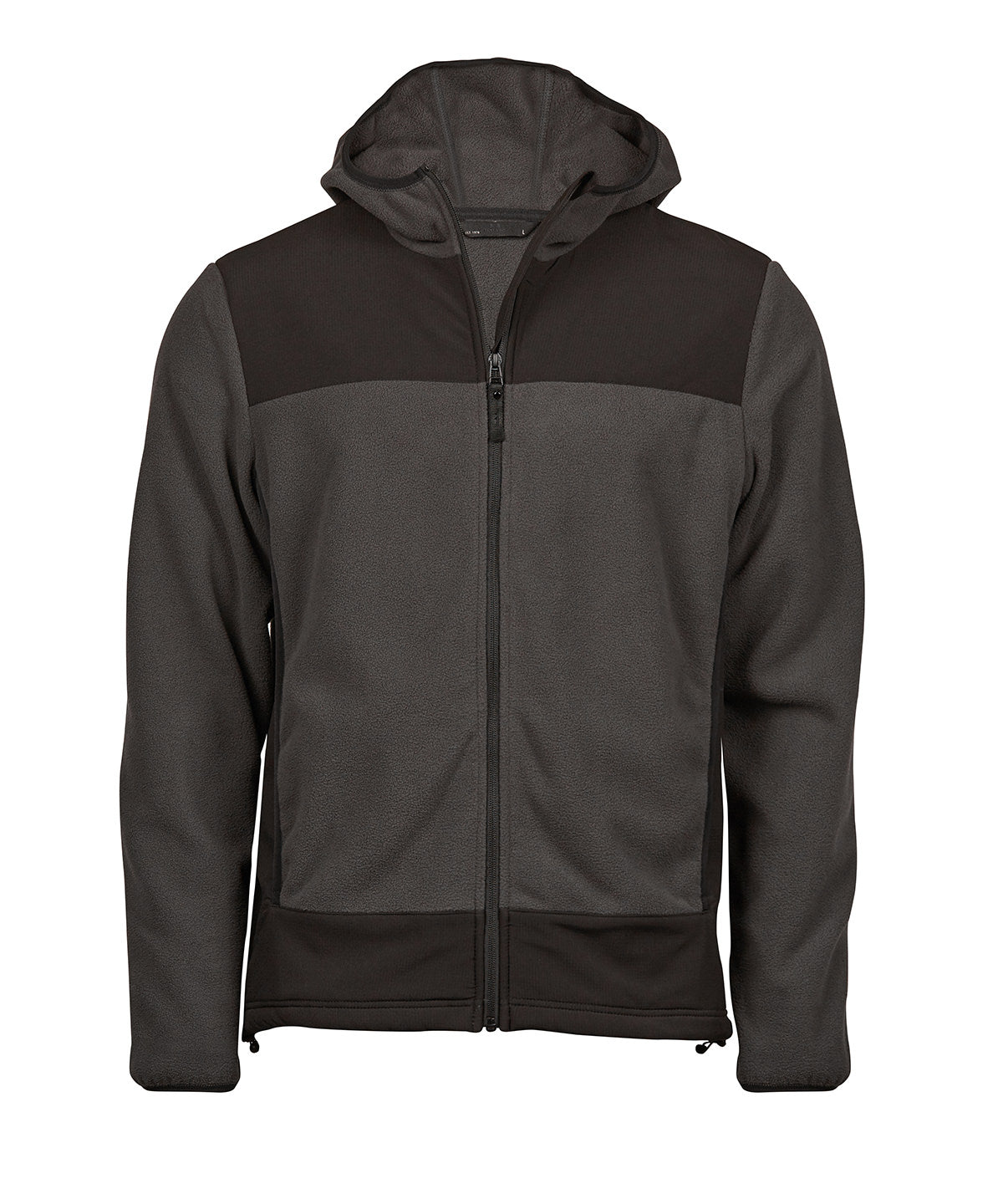 Tee Jays Mountain hooded fleece (9124) Asphalt/Black