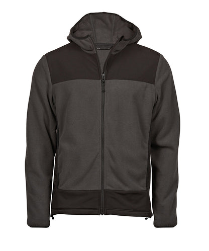 Tee Jays Mountain hooded fleece (9124) Asphalt/Black