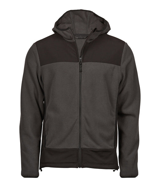 Tee Jays Mountain hooded fleece (9124) Asphalt/Black