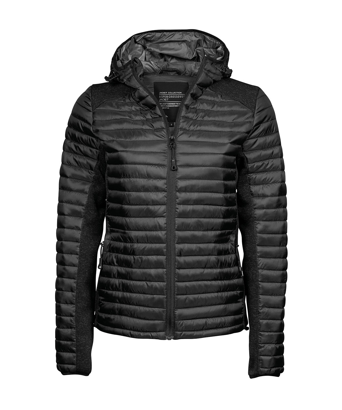 Tee Jays Women’s hooded outdoor crossover (9611) Black/Black Melange