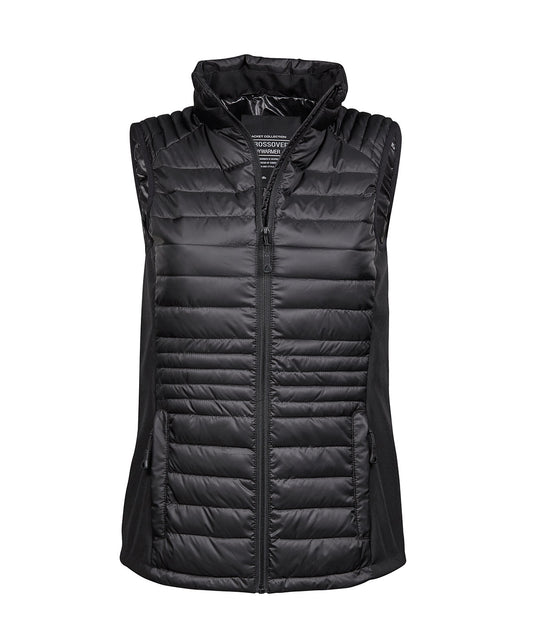 Tee Jays Women’s crossover bodywarmer (9625) Black/Black/Black