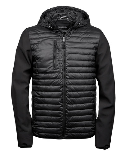 Tee Jays Hooded crossover jacket (9628) Black/Black