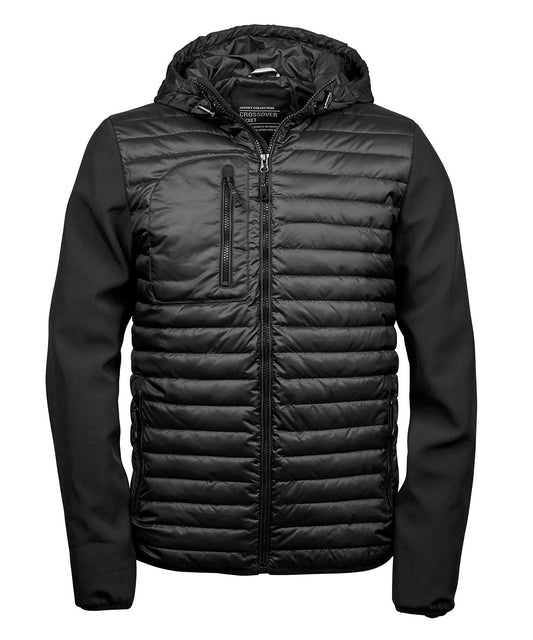 Tee Jays Hooded crossover jacket (9628) Black/Black
