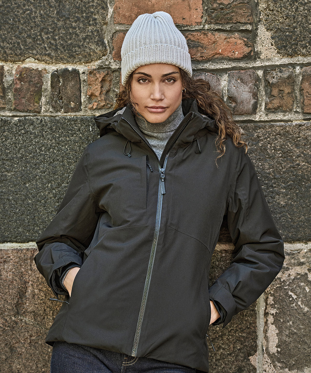 Tee Jays Women’s all weather winter jacket (9681) Black