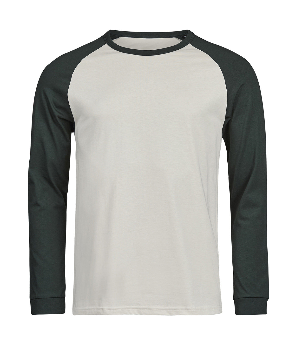 Tee Jays UNLABELED baseball tee (1170) Cement/Dark Green