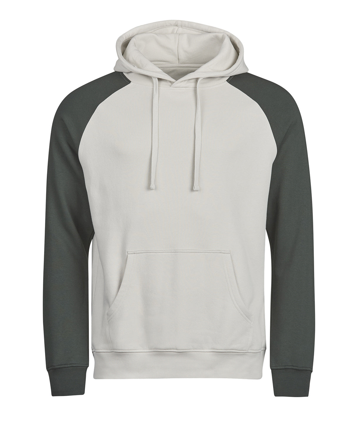 Tee Jays UNLABELED two-tone hooded sweatshirt (5156) Cement/Dark Green