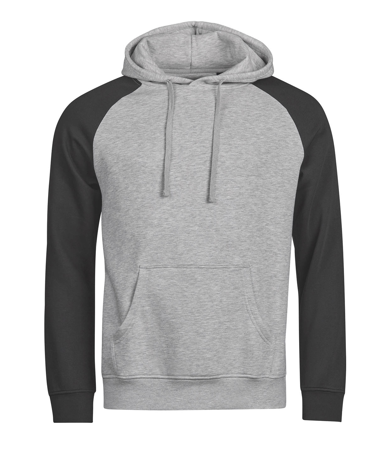 Tee Jays UNLABELED two-tone hooded sweatshirt (5156) Heather Grey/Black