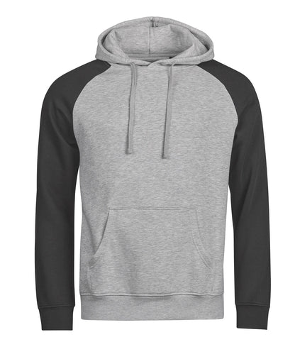 Tee Jays UNLABELED two-tone hooded sweatshirt (5156) Heather Grey/Black