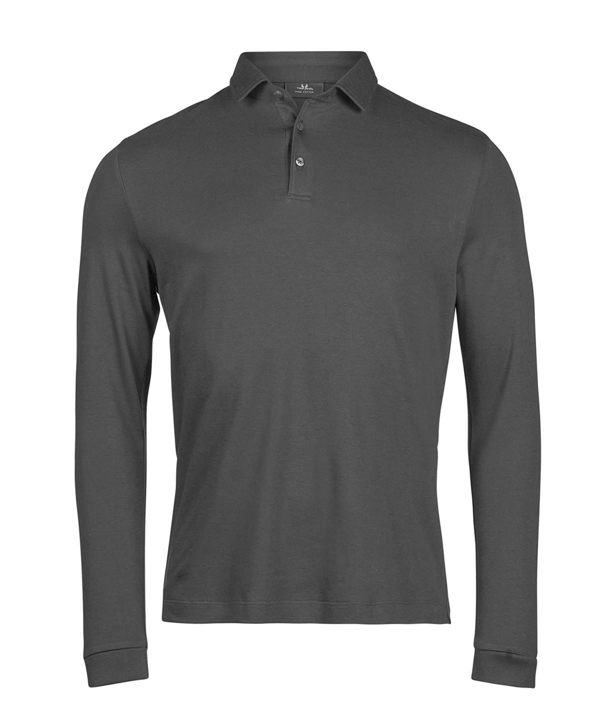 Tee Jays Pima cotton long-sleeve polo (1442) Black