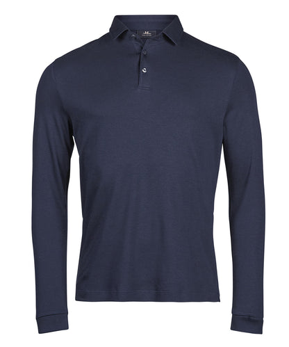 Tee Jays Pima cotton long-sleeve polo (1442) Navy