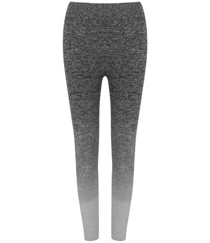 Tombo Ladies Seamless Fade Out Leggings in Dark Grey/Light Grey Marl