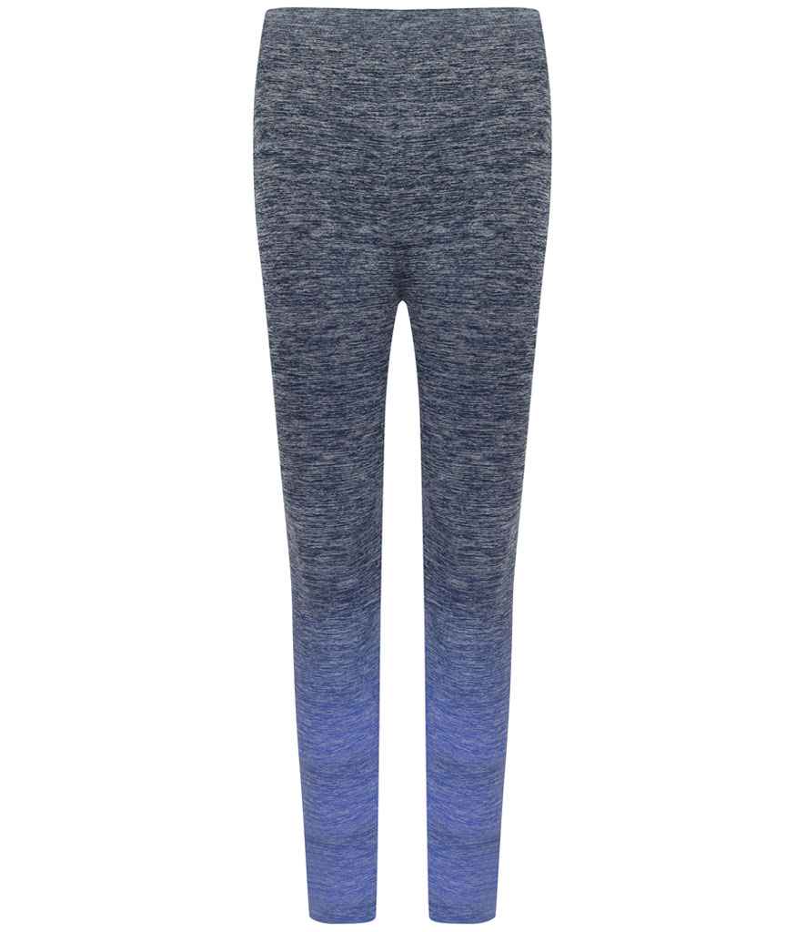 Tombo Ladies Seamless Fade Out Leggings in Navy/Blue Marl