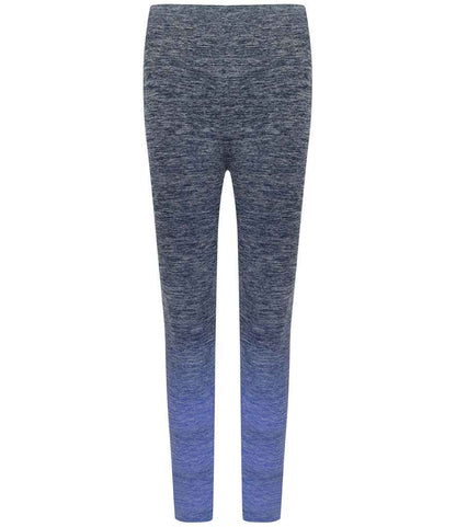 Tombo Ladies Seamless Fade Out Leggings in Navy/Blue Marl