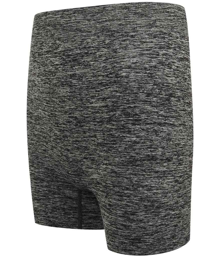Tombo Ladies Seamless Shorts in Dark Grey Marl