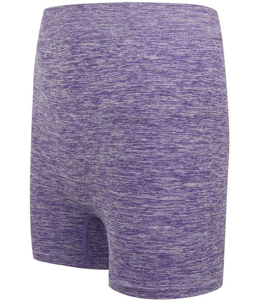 Tombo Ladies Seamless Shorts in Purple Marl
