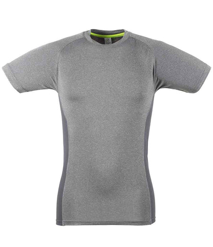 Tombo Tombo Slim Fit T-Shirt Grey Marl/Grey