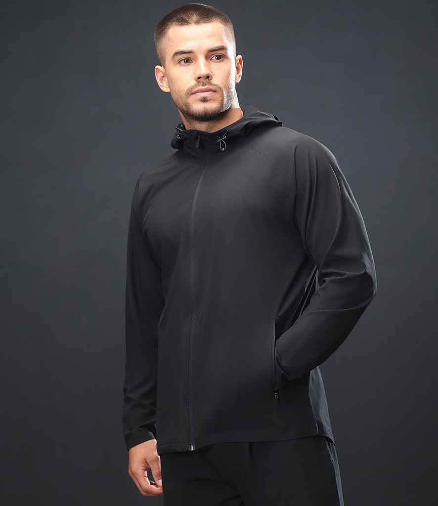 Tombo Tombo Unisex Technical Zip Through Hoodie Black