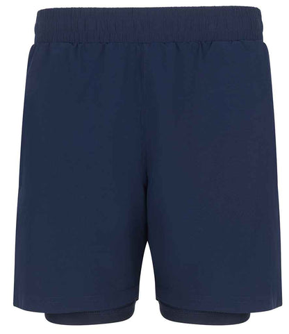Tombo Double Layer Sports Shorts in Navy/Navy