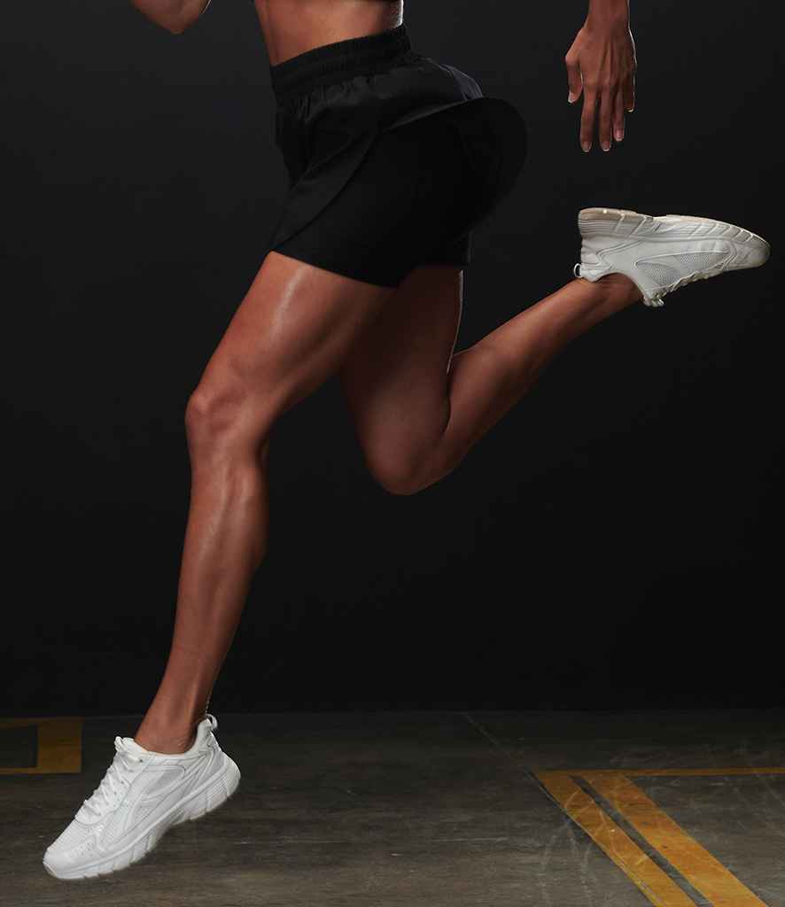 Tombo Ladies Double Layer Sports Shorts - model image