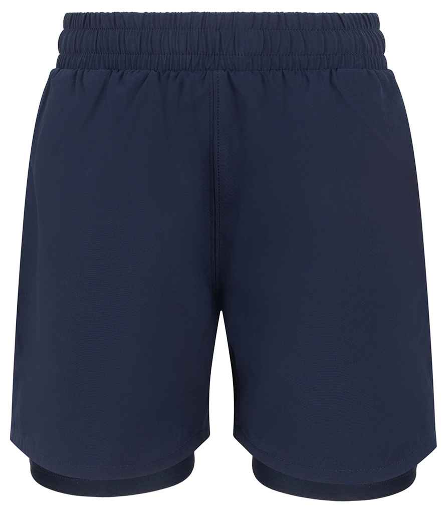 Tombo Kids Double Layer Sports Shorts in Navy