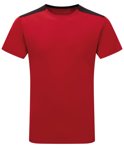 TriDri TriDri® contrast performance t-shirt Fire Red/Black