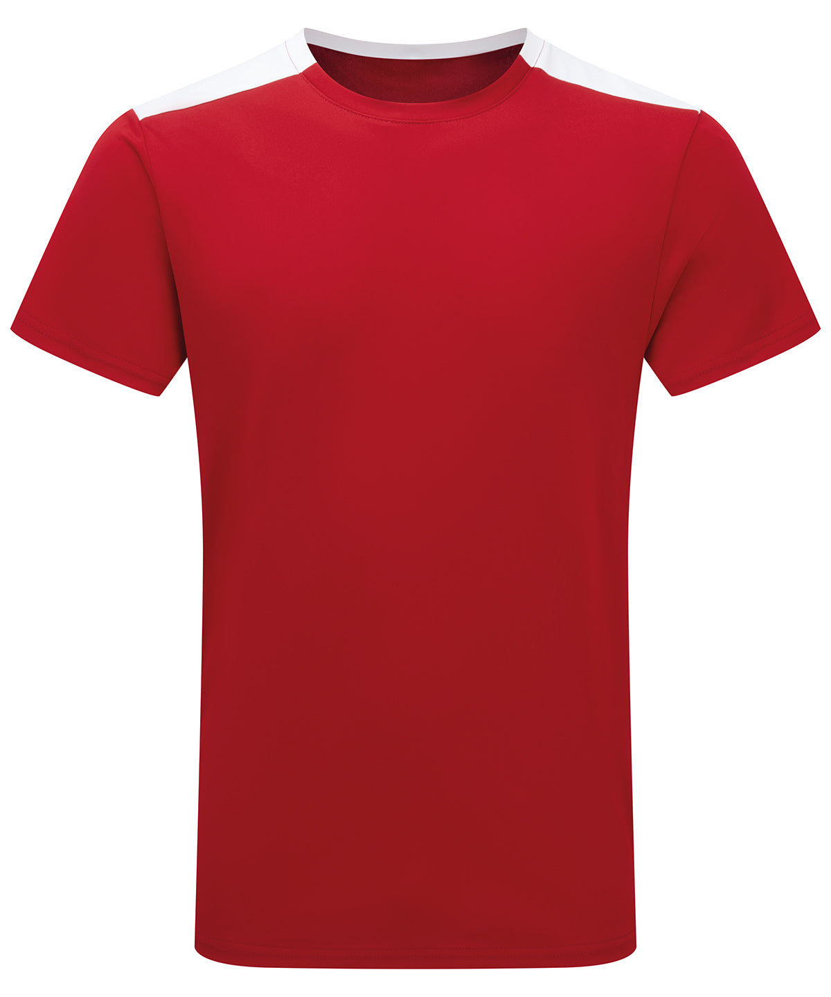 TriDri TriDri® contrast performance t-shirt Fire Red/White