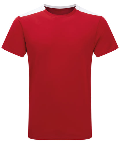 TriDri TriDri® contrast performance t-shirt Fire Red/White