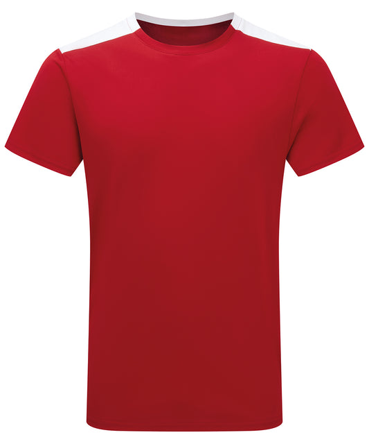 TriDri TriDri® contrast performance t-shirt Fire Red/White