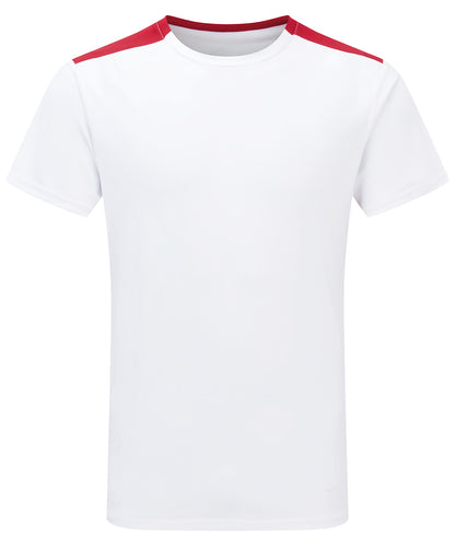 TriDri TriDri® contrast performance t-shirt White/Fire Red