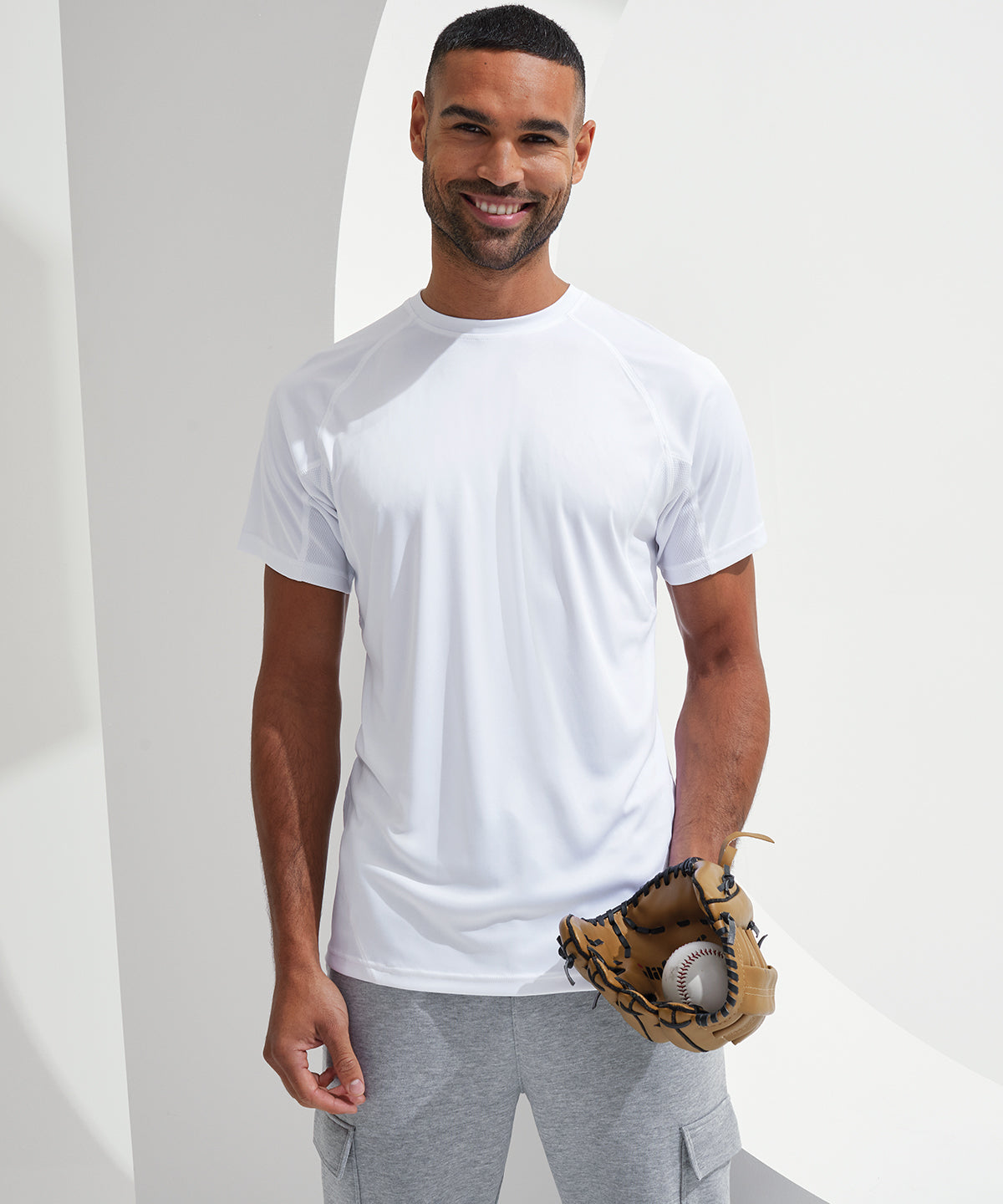 TriDri Men's TriDri® panelled tech tee Black