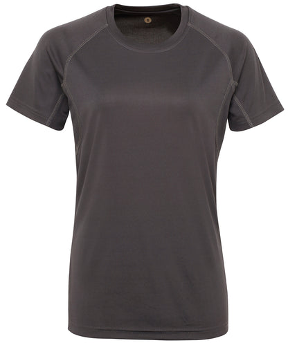 TriDri Women's TriDri® panelled tech tee Charcoal