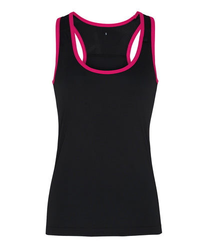 TriDri Women's TriDri® panelled fitness vest Black/Hot Pink