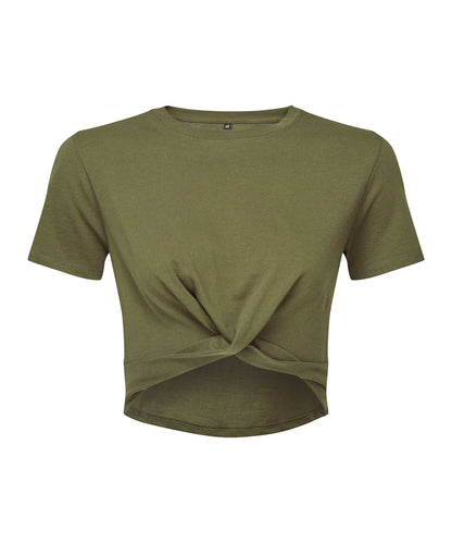 TriDri Women's TriDri® twist crop top Olive
