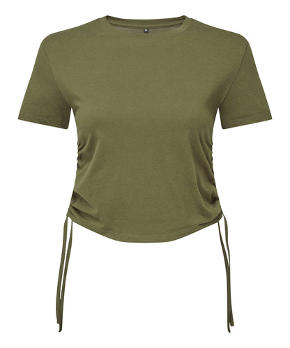 TriDri Women's TriDri® ruched crop top Olive